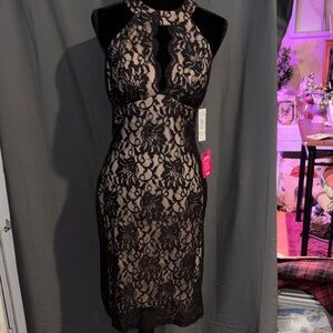 R&M Richards Black Lace Dress